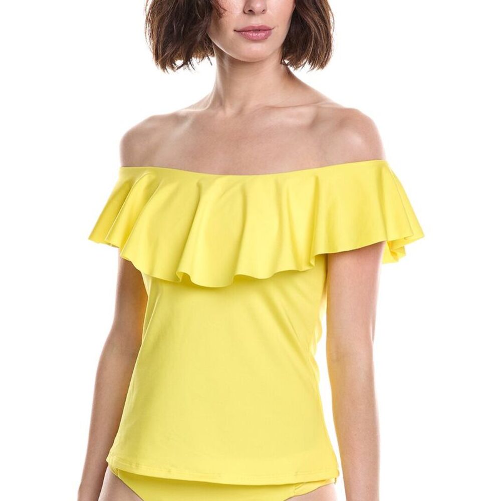 Trina Turk Womens  Monaco Ruffle Tankini Top